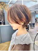 #ショート #大人ショート #ピンクベージュ