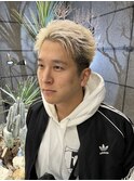 【立川】ハイトーン海外風ブロンドスパイキーショート