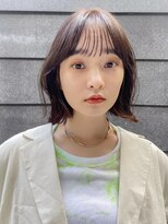 ガーデンヨコハマ(GARDEN YOKOHAMA) 切りっぱなしボブレイヤーカットオリーブベージュくびれ