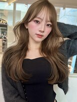 サイン 渋谷(SIGN)&nbsp;ザクザクレイヤーカット巻き方簡単ミディアムロング韓国表参道