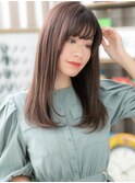 モノトーングレージュ大人かわいい小顔ロングh3浦和20代30代40代