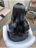 黒染めをしたくない方は暗髪カラー×艶カラー【田中桃鈴】