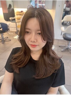 インデックスヘアー 錦糸町店(in'dex hair) 髪質改善グレージュカラーカーキベージュレイヤーロング錦糸町