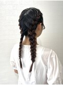 おもて編みこみあみおろし