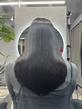 エトラ 渋谷店(etora) ★小顔前髪ワンカールレイヤーカット黒髪ネビージュボブルフ