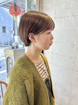 ロジエ(ROSIER) 前髪ありマッシュショートベージュ