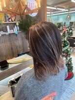 アース 西千葉店(HAIR&MAKE EARTH) 20代30代40代外ハネくびれボブハイライト立体感ブリーチ透明感