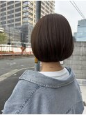丸みショートボブ【50代髪型】