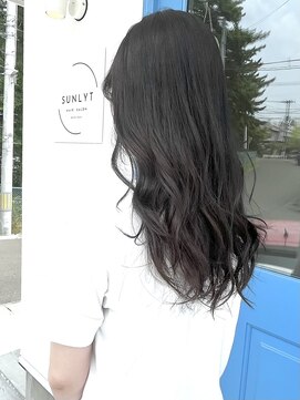サンリット(SUNLYT) 似合わせカット　レイヤーカットセミロング　艶メルティーカラー