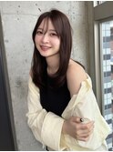ワンカール レイヤー シースルーバング ブリーチなし