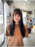 ぱっつんロング
