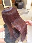 透明感ラベンダーブラウンストレート