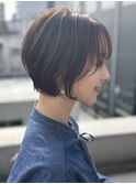 ショートカットxひし形ショートボブx前髪あり 30代4 0代50代