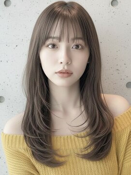 ヒビト 恵比寿 渋谷(HIBITO.) 髪質改善レイヤーカットアッシュベージュ　縮毛矯正　恵比寿渋谷