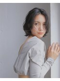 くびれボブ/黒髪/ウルフボブ/ハッシュカット/レイヤーボブ