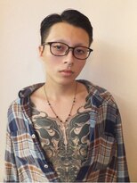 ブロック ジャポン(bloc japon)&nbsp;メンズショート アップバング サイドパート　七三/本間真斗