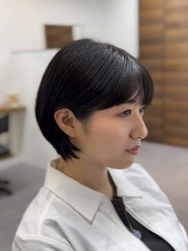 ファーストステップ 表参道(FIRST STEP) 韓国風ミニボブタンバルモリ切りっぱなしボブ前髪あり小顔ボブ