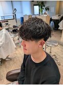 目上マッシュ×波巻きスパイラルパーマ