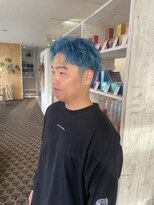 マヤ 昭和店(MYA) スカイブルー×メンズショート