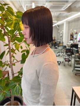 メルシー 福岡天神店(Merci) 顔周りレイヤーボブ☆美髪矯正 Ayumi ボブ/美髪矯正/福岡/天神