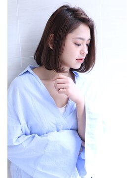 オーロ 武庫之荘店(ORO) グレージュ耳掛けワンレンボブ