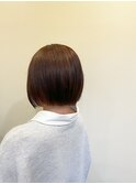 透明感ベージュ/切りっぱなしボブ