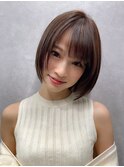 インナーグレージュ/マチルダボブ/前髪/ピンクベージュ/錦糸町