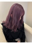 5272ニュアンスカラーシースルーバングパープルブラックオンブレ
