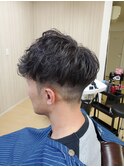 ツーブロック×パーマ