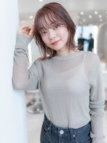 イオ 本厚木(io)&nbsp;レイヤーボブインナーカラーくびれフルバングイメチェン前髪