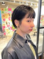 ノーム(norm)&nbsp;黒髪/暗髪/ショート/オン眉/フルバング/縮毛矯正