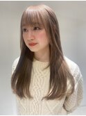 福井 ホワイトベージュ レイヤーカット ダブルカラー 艶髪