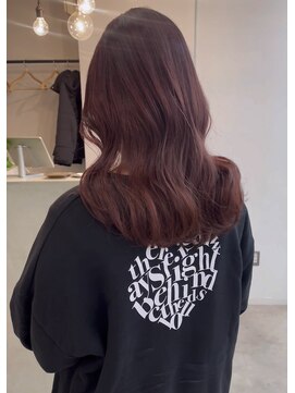 シーン(SCEN) pink brown × layer cut