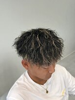 ホワイト(WHITE)&nbsp;ガンメッシュ/ツイストスパイラル/メンズパーマ