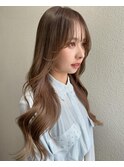 ヘーゼルベージュ秋色くすみベージュマロンブラウン