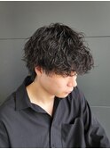 マッシュウルフ波巻きツイストスパイラルパーマ