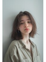 ラナ 新宿(lana)&nbsp;レイヤーボブ/顔まわり/シアーグレージュ【lana hair/新宿】