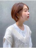 ミニウルフレイヤーカット顔周りカット前髪カット韓国ボブ/横浜