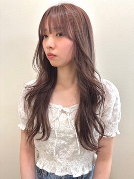 グランヘアー 豊岡店(GRAN HAIR) レイヤーカットでピンクベージュ
