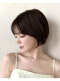 《岩田莉奈》40代50代に人気の似合わせ丸みショートボブ 新宿