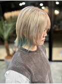 レイヤーボブ×インナーカラー