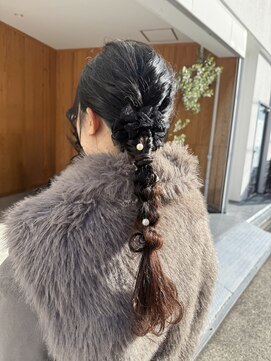 ディーセットヘアー(D-set hair) お呼ばれ編みおろしヘア