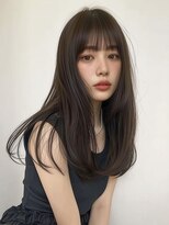 オンク 新宿(onk)&nbsp;黒髪/グレーベージュ/レイヤーロング/前髪パーマ[新宿駅]