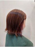 イヤリングカラー(3D、インナーカラー、ピンク春色カラー)