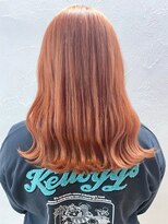 アルバム 池袋(ALBUM)&nbsp;オレンジミディ_チェリーブラウンフェミニンロング_ba421812