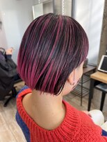 スリースター(THREE STAR)&nbsp;【THREE STAR】ピンクハイライトボブ☆☆☆