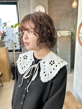 テトヘアー(teto hair) ボブパーマ　くせ毛風　くるくる　ニュアンスウェーブパーマ