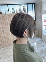 シャンティ 平岸店(Shanti)&nbsp;○ミニボブ/ハイライトカラー/オリーブアッシュ○菅野裕太