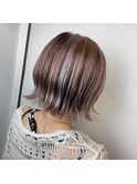 コントラストハイライトバレイヤージュ ホワイトベージュ