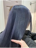 ネイビーカラー(ブリーチあり)→3週後色落ちシルバー
